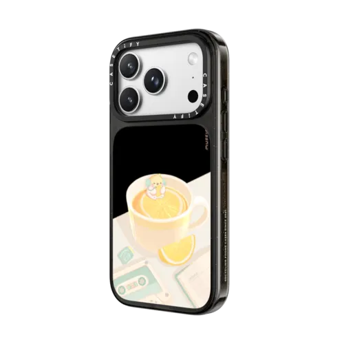 Lemon Lo-fi by Muffin Corner | iPhone 18 Pro Max / Impact Case MagSafe Compatible - Glossy / Glossy Black | Image 2