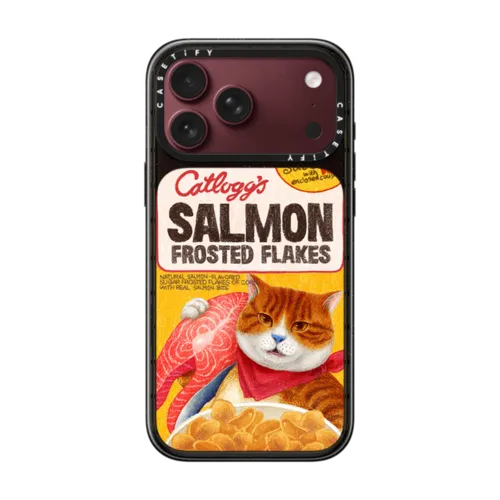 Catllogg's SALMON | iPhone 18 Pro Max / Impact Case MagSafe Compatible - Glossy / Glossy Black | Image 1