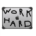 WORK HARD BLACK | MacBook Pro 14-inch (M1 - M5) / MacBook Bounce Case / Black | Image 2