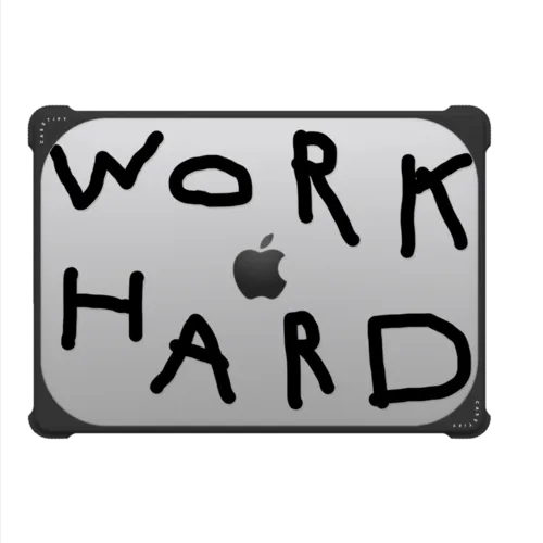 WORK HARD BLACK | MacBook Pro 14-inch (M1 - M5) / MacBook Bounce Case / Black | Image 2