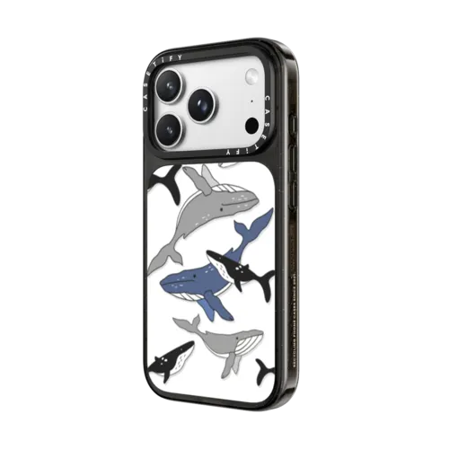 Ocean swimming whales life | iPhone 18 Pro / Impact Case MagSafe Compatible - Glossy / Glossy Black | Image 2