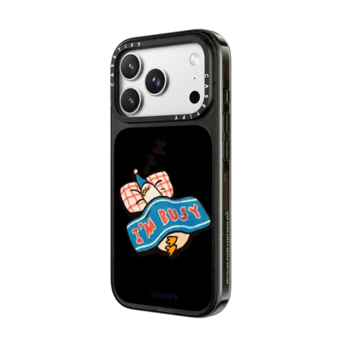 I'm so busy | iPhone 18 Pro Max / Impact Case MagSafe Compatible - Glossy / Glossy Black | Image 2
