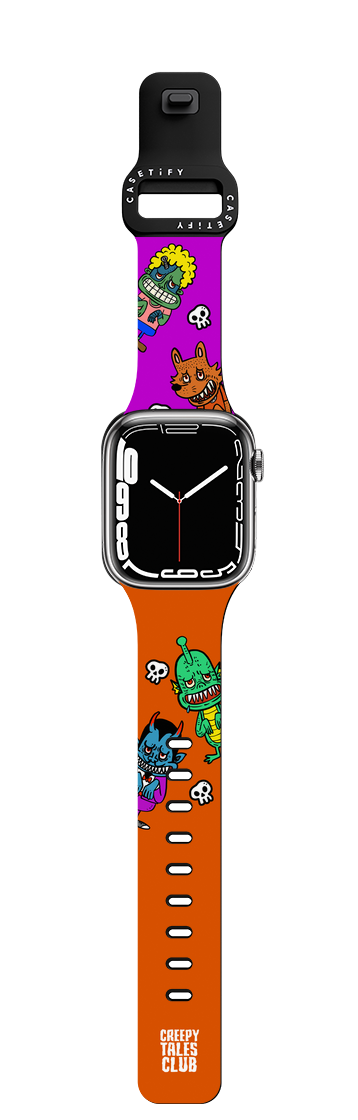 Creepy Tales Club Watch Band | Apple Watch Series 7-9 (45mm) / Impact Band / Black | Image 1