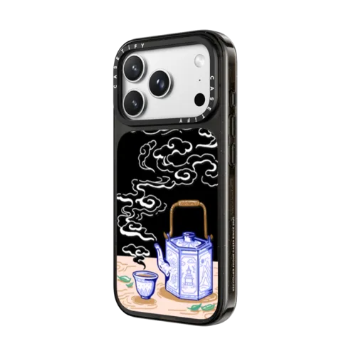 Steaming Tea Leaves by Georgina Leung | iPhone 18 Pro Max / Impact Case MagSafe Compatible - Glossy / Glossy Black | Image 2