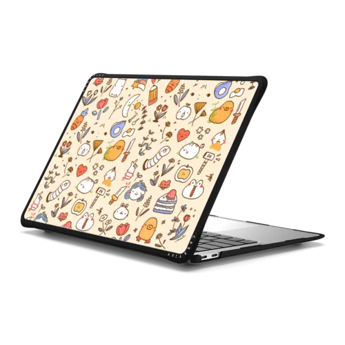 doodles by smoleart | MacBook Air 13-inch (M1 / Intel) / MacBook Impact Case / Black | Image 1