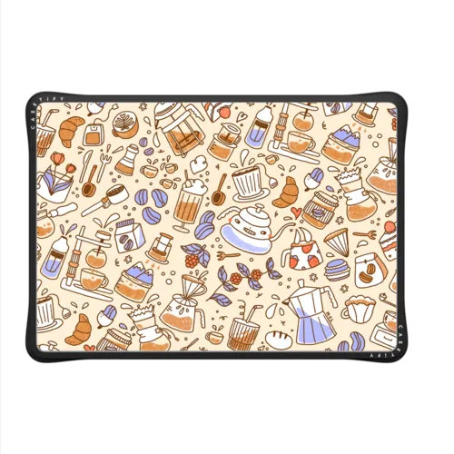 coffeeholic by smoleart | MacBook Air 13-inch (M1 / Intel) / MacBook Impact Case / Black | Image 2