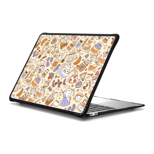 coffeeholic by smoleart | MacBook Air 13-inch (M1 / Intel) / MacBook Impact Case / Black | Image 1