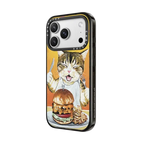 Hamburger cat | iPhone 17 Pro Max / Impact Case MagSafe Compatible / Black | Image 2