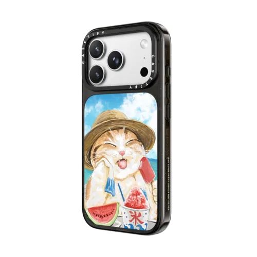 Vacation cat | iPhone 18 Pro Max / Impact Case MagSafe Compatible - Glossy / Glossy Black | Image 2