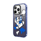Skater JOHN -Hello my friend 03 | iPhone 16 Pro Max / Impact Case MagSafe Compatible / Glitter Indigo | Image 2