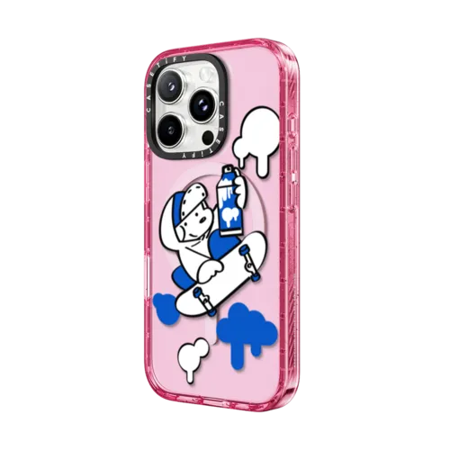 Skater JOHN -Hello my friend 03 | iPhone 16 Pro Max / Impact Case MagSafe Compatible / Pink Fizz | Image 2
