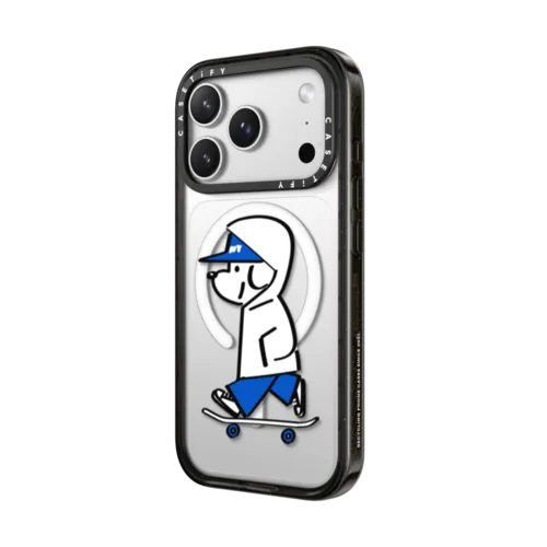 Skater JOHN -Hello my friend 04 | iPhone 17 Pro Max / Impact Case MagSafe Compatible / Black | Image 2