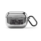 I WILL NOT LOSE THESE by Okiden | AirPods Pro 2 / Earbuds Mirror Case / Silver | Image 1
