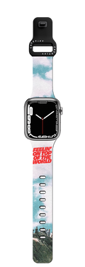 FEELIN' ON TOP OF THE WORLD by Okiden | Apple Watch Series 7-9 (45mm) / Impact Band / Black | Image 1