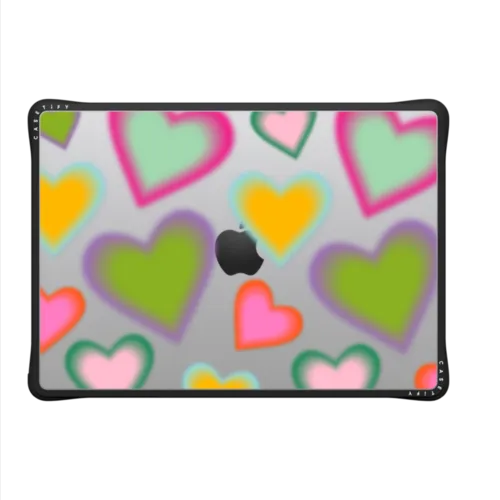 Hearts MacBook Case by Quotes by Christie | MacBook Pro 14-inch (M1 - M5) / MacBook Impact Case / Black | Image 2