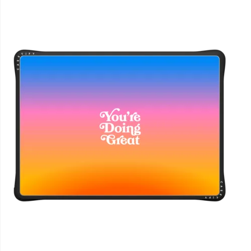 You're Doing Great MacBook Case by Quotes by Christie | MacBook Pro 14-inch (M1 - M5) / MacBook Impact Case / Black | Image 2
