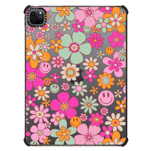 Groovy Pattern | iPad Pro 11-inch (3rd/4th gen) / iPad Impact Case / Black | Image 1