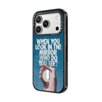 WHEN YOU LOOK IN THE MIRROR WHO DO YOU SEE? by Okiden | iPhone 17 Pro Max / Impact Case MagSafe Compatible / Black | Image 2