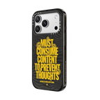 MUST CONSUME CONTENT TO PREVENT THOUGHTS by Okiden | iPhone 17 Pro Max / Impact Case MagSafe Compatible / Black | Image 2