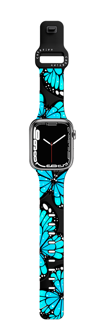 Blue Monarca by Sofia Castellanos | Apple Watch Series 7-9 (45mm) / Impact Band / Black | Image 1