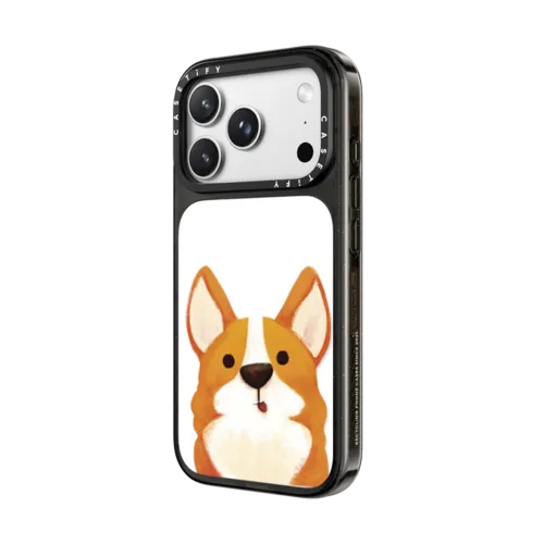 Happy Corgi | iPhone 18 Pro Max / Impact Case MagSafe Compatible - Glossy / Glossy Black | Image 2