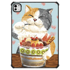 Fruit parfait cat | iPad Pro 11-inch (M4/M5) / iPad Impact Case / Black | Image 1