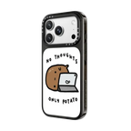 no thoughts by sad potato club | iPhone 18 Pro Max / Impact Case MagSafe Compatible - Glossy / Glossy Black | Image 2