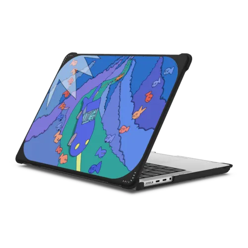 Under the sea MacBook | MacBook Pro 14-inch (M1 - M5) / MacBook Bounce Case / Black | Image 1