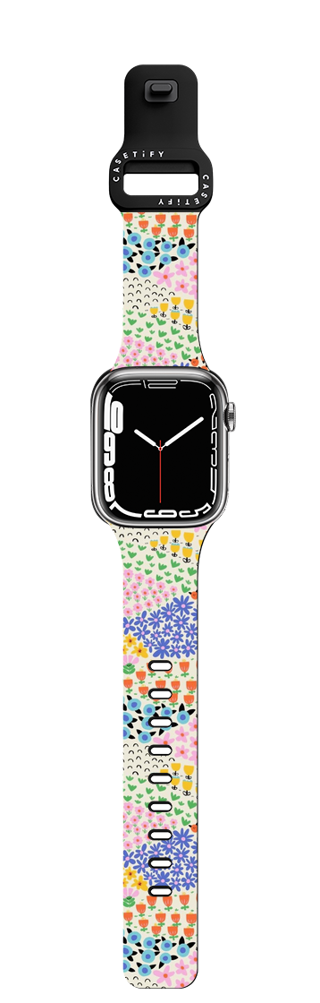 Flower Meadow by Sandra Hutter | Apple Watch Series 7-9 (45mm) / Impact Band / Black | Image 1