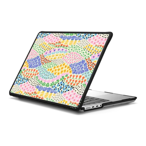 Flower Meadow by Sandra Hutter | MacBook Pro 14-inch (M1 - M5) / MacBook Impact Case / Black | Image 1