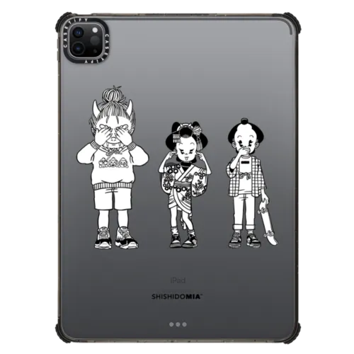 NO EVIL BY SHISHIDOMIA. | iPad Pro 11-inch (3rd/4th gen) / iPad Impact Case / Black | Image 1