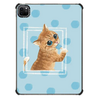 Ice lolly cat | iPad Pro 11-inch (3rd/4th gen) / iPad Impact Case / Black | Image 1