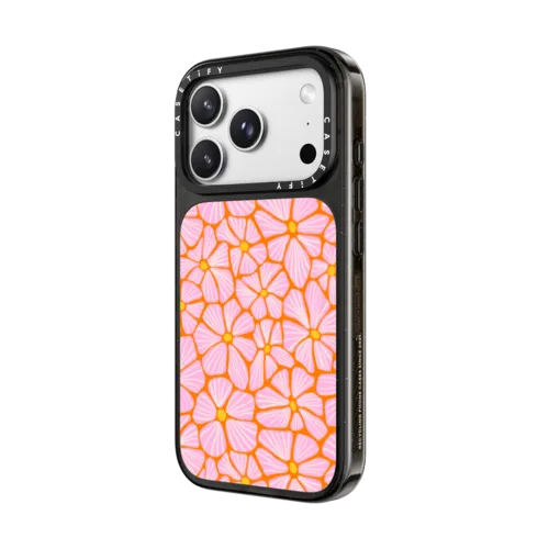 Mosaic Flowers by Sandra Hutter | iPhone 18 Pro Max / Impact Case MagSafe Compatible - Glossy / Glossy Black | Image 2