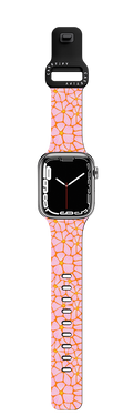 Mosaic Flowers by Sandra Hutter | Apple Watch Series 7-9 (45mm) / Impact Band / Black | Image 1