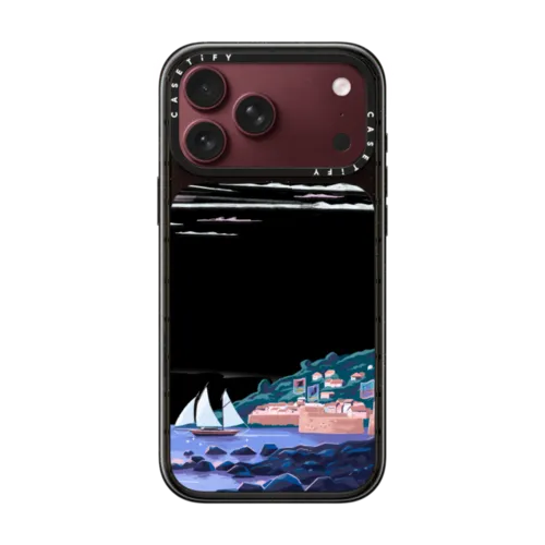 Coastal Town by Papio Press | iPhone 18 Pro Max / Impact Case MagSafe Compatible - Glossy / Glossy Black | Image 1
