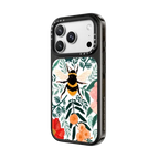 Bee in the Flowers by Papio Press | iPhone 18 Pro Max / Impact Case MagSafe Compatible - Glossy / Glossy Black | Image 2