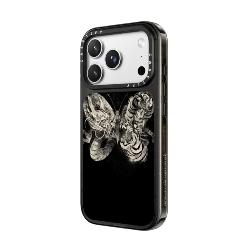 Dragon Tiger Tattoo Butterfly | iPhone 18 Pro Max / Impact Case MagSafe Compatible - Glossy / Glossy Black | Image 2