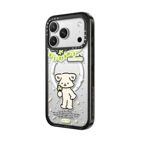 Cheese with a clover flip | iPhone 17 Pro Max / Impact Case MagSafe Compatible / Black | Image 2