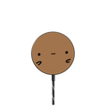 sad potato face by sad potato club |   / PowerThru Magnetic Wireless Charger MagSafe Compatible / Black | Image 1