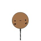 sad potato face by sad potato club |   / PowerThru Magnetic Wireless Charger MagSafe Compatible / Black | Image 1