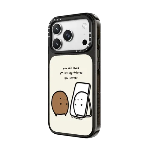 you matter mirror case by sad potato club | iPhone 18 Pro Max / Impact Case MagSafe Compatible - Glossy / Glossy Black | Image 2
