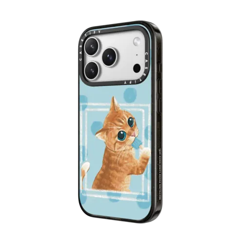 Ice lolly cat | iPhone 17 Pro Max / Impact Case MagSafe Compatible / Black | Image 2