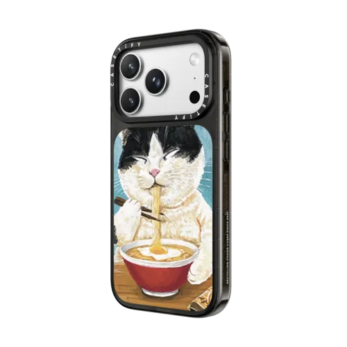 Ramen cat | iPhone 18 Pro / Impact Case MagSafe Compatible - Glossy / Glossy Black | Image 2