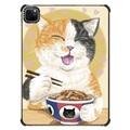 Gyudon cat | iPad Pro 11-inch (3rd/4th gen) / iPad Impact Case / Black | Image 1