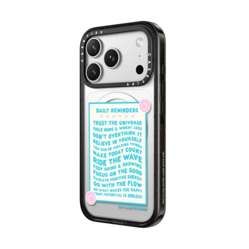 Daily Reminders by BW Illustrations | iPhone 17 Pro Max / Impact Case MagSafe Compatible / Black | Image 2