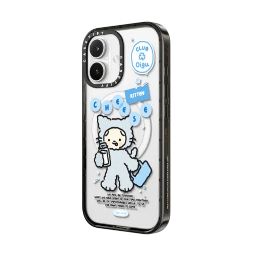 Kitten cheese by Oigu | iPhone 17 / Impact Case MagSafe Compatible / Black | Image 2