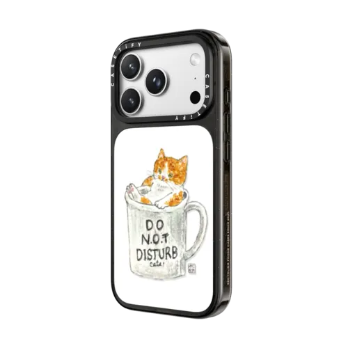 Do not disturb cats! | iPhone 18 Pro Max / Impact Case MagSafe Compatible - Glossy / Glossy Black | Image 2