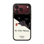 Me every morning by Moonaries illo | iPhone 18 Pro Max / Impact Case MagSafe Compatible - Glossy / Glossy Black | Image 1