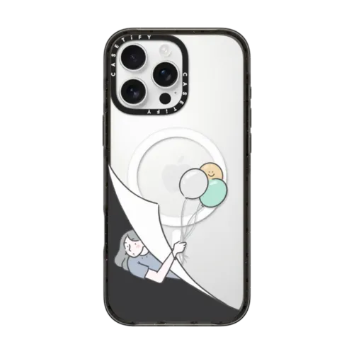 Give you balloons by ReenP | iPhone 16 Pro Max / Impact Case MagSafe Compatible / Black | Image 1