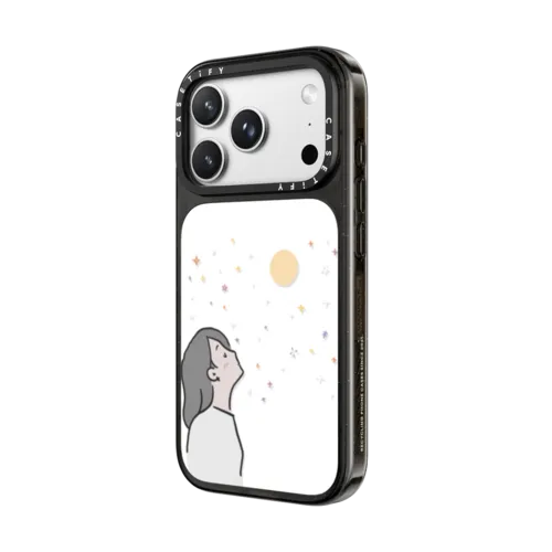 The Same Moon by ReenP | iPhone 18 Pro Max / Impact Case MagSafe Compatible - Glossy / Glossy Black | Image 2